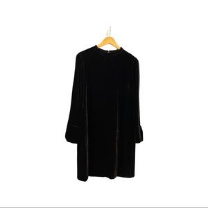 Holiday black velvet dress